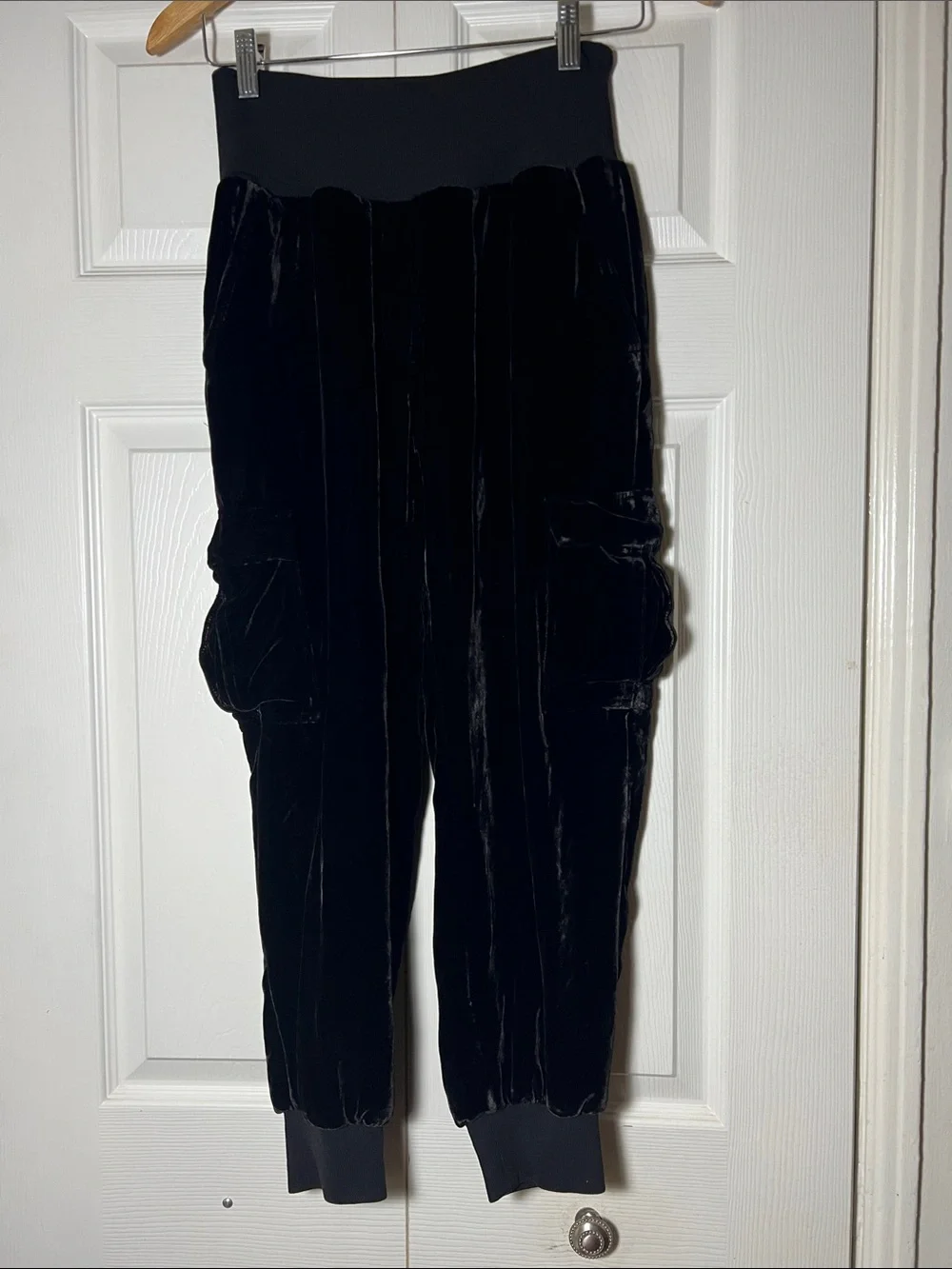 Cinq a sept Black Velour Highrise Pant Women’s XS